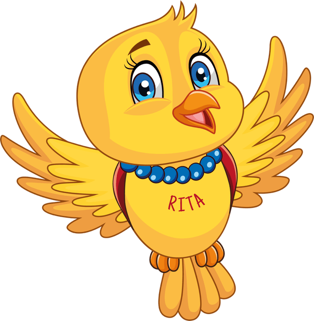 Yellow Bird Mascot Rita
