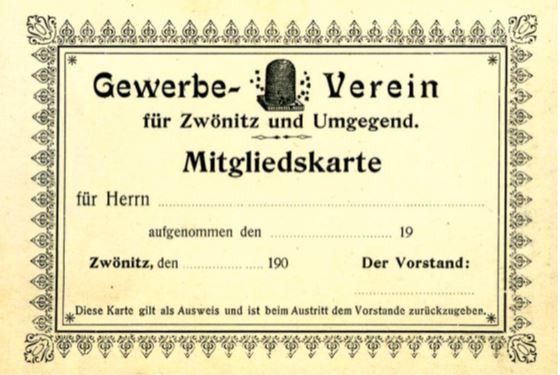 Mitgliedskarte mit dem Logo des Bienenfleißes