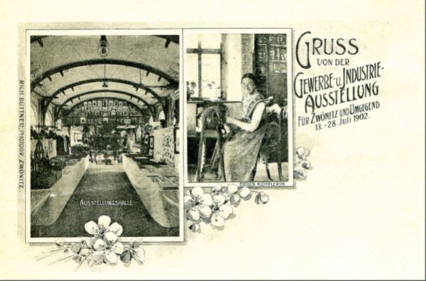 Postkarte von der Industrie- und Gewerbeausstellung 1902